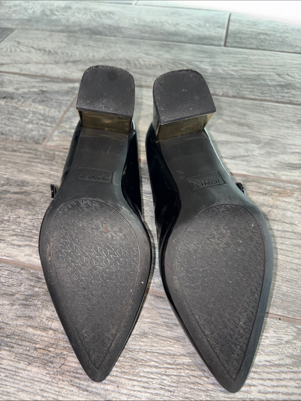 Jones New York Black Patent Pointed-Toe Mary Jane 3.5 inch size 7.5 - Picture 4 of 5
